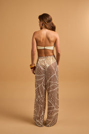 Calça Pantalona Estampada Palmeiras – Resortwear