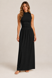 Vestido Longo Cintura Baixa Off White