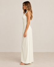 Vestido Longo Cintura Baixa Off White