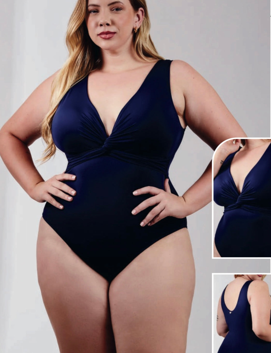 Maiô decote drape curve