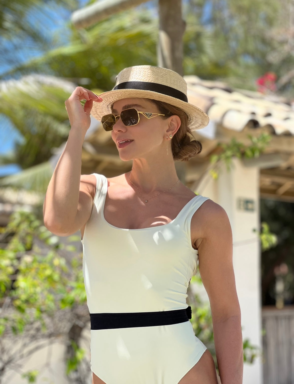 Maiô Cinturado Off-White