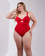 Maiô Modelador Balconnet Plus Vermelho