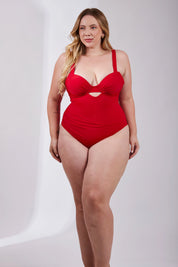 Maiô Modelador Balconnet Plus Vermelho