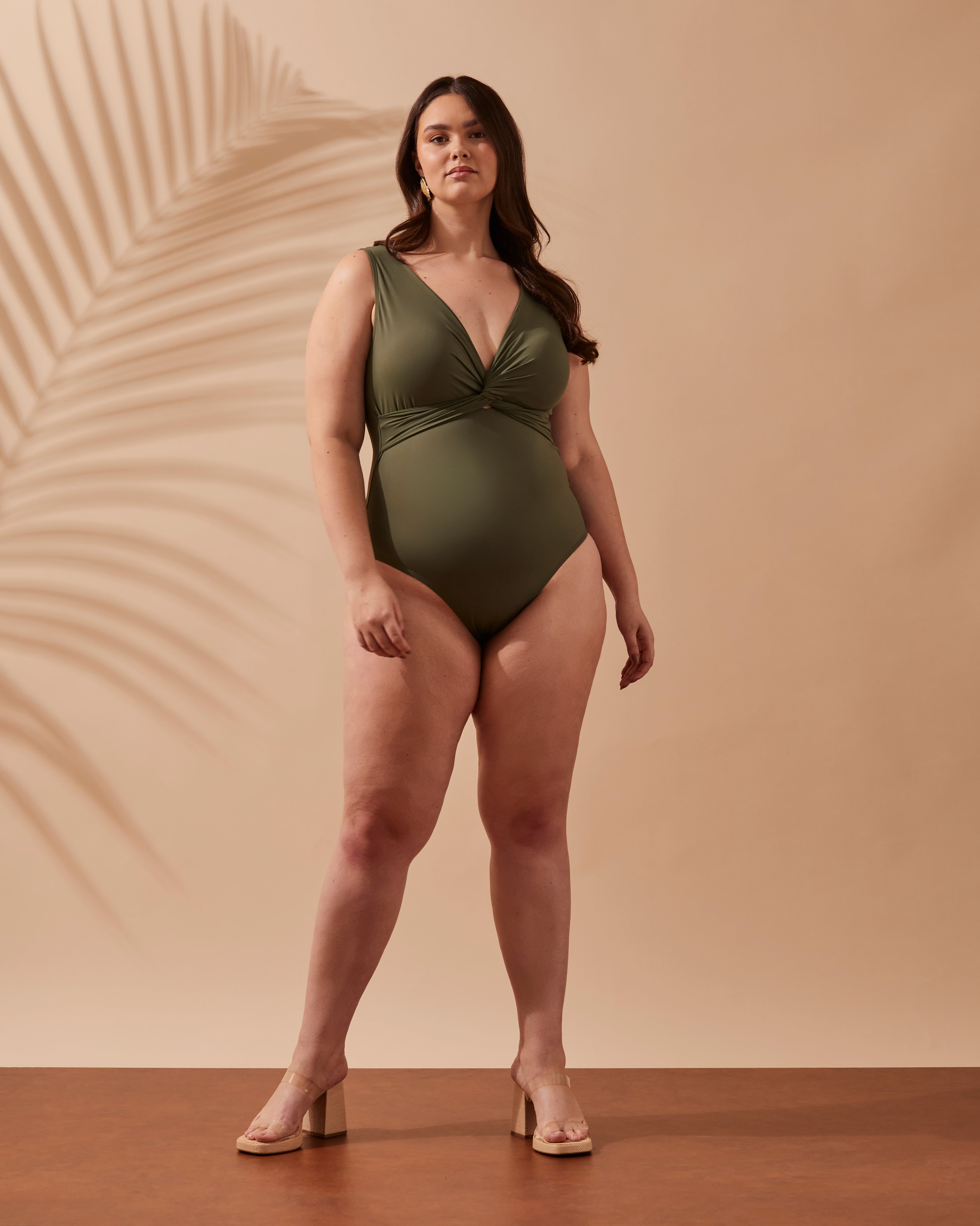 Maiô decote drape curve