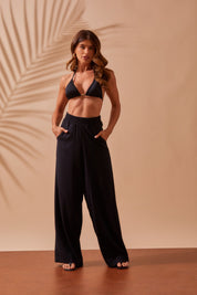 Pantolona Linho Preto
