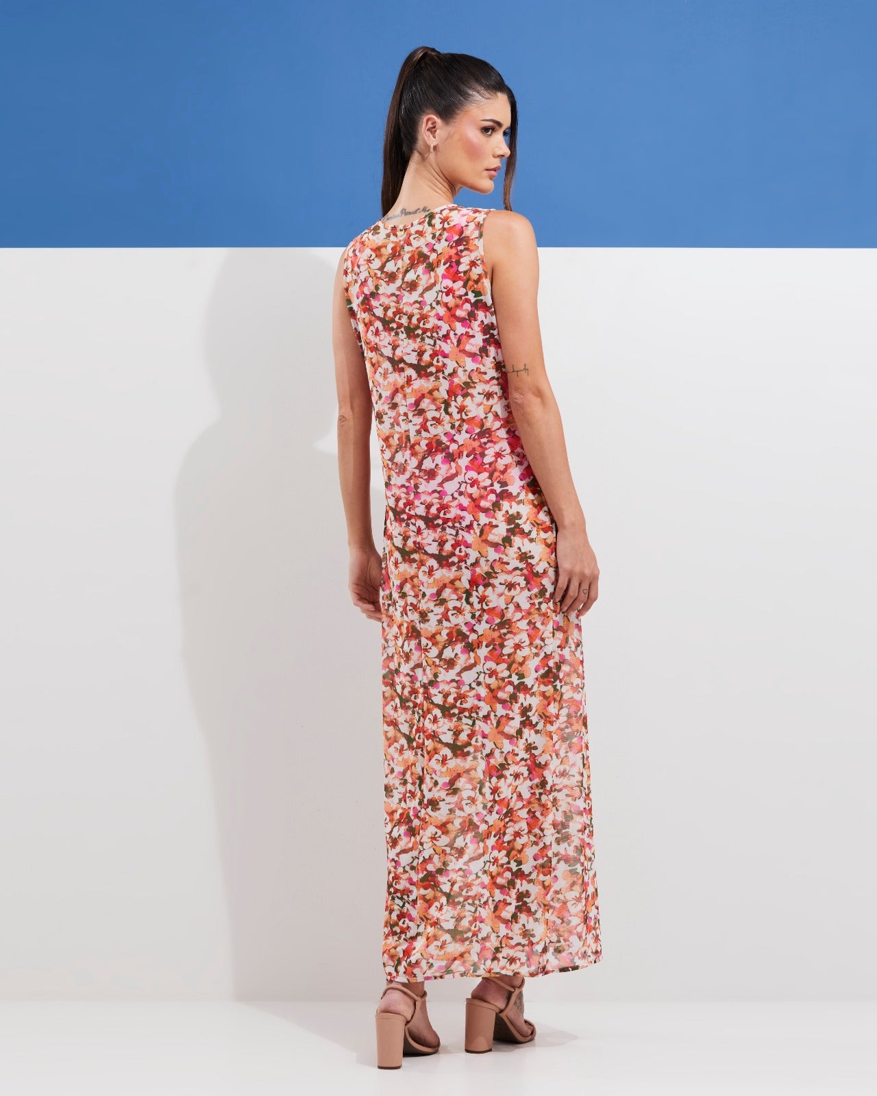 Vestido Tule Floral