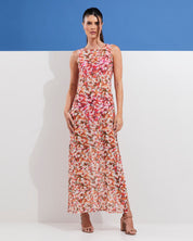 Vestido Tule Floral