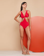 Maiô Cut Out Vermelho