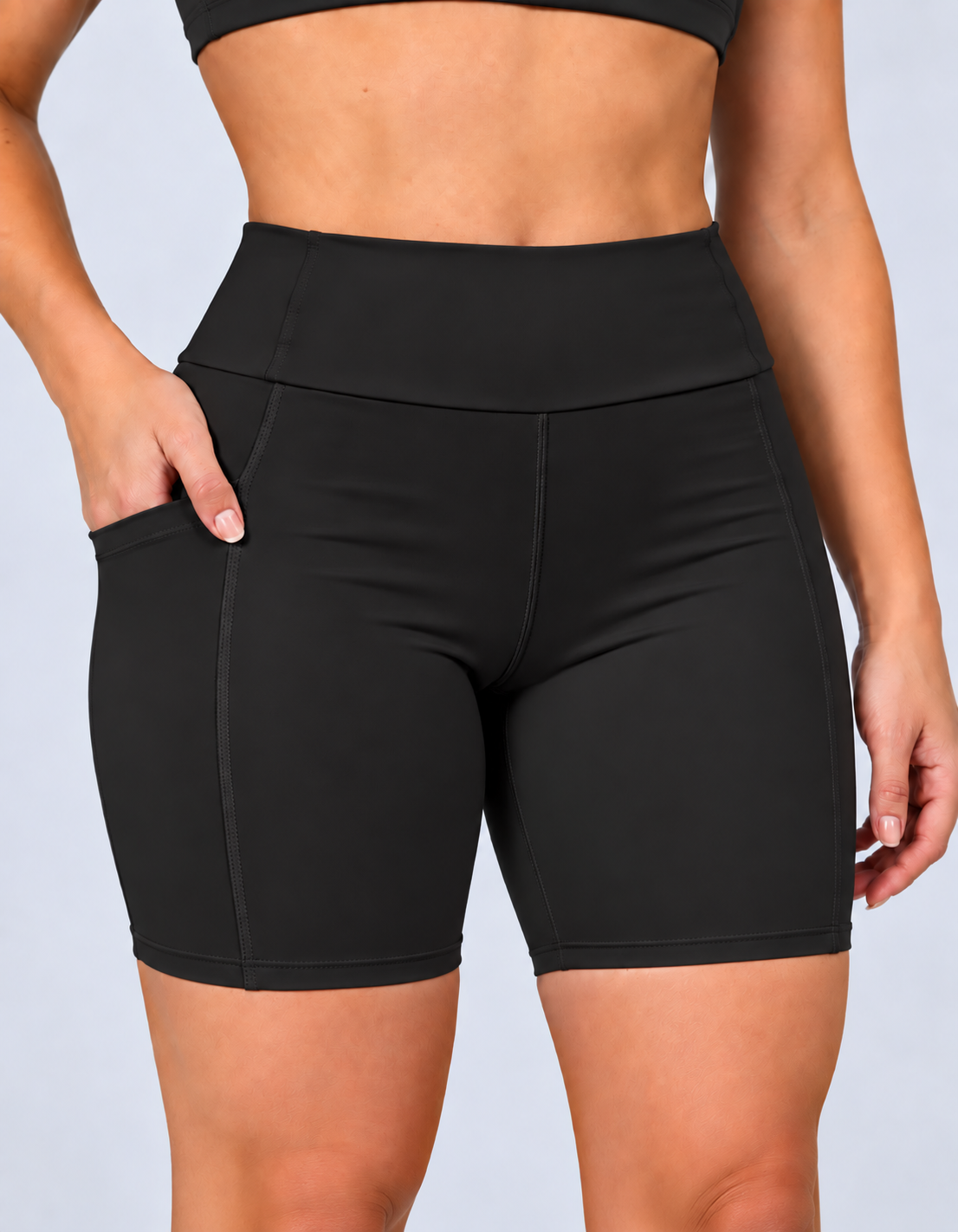 Shorts Essencial | Cós Alto com Bolsos Laterais